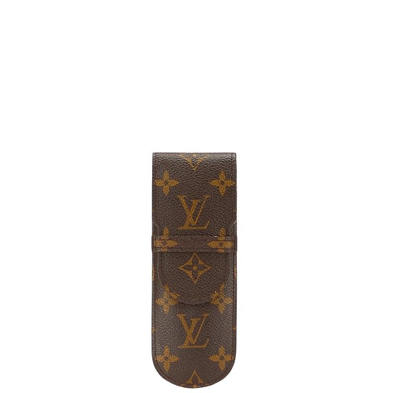 ルイ ヴィトン モノグラム エテュイ スティロ M62990 ブラウン PVC レザー レディース LOUIS VUITTON 1-0231859