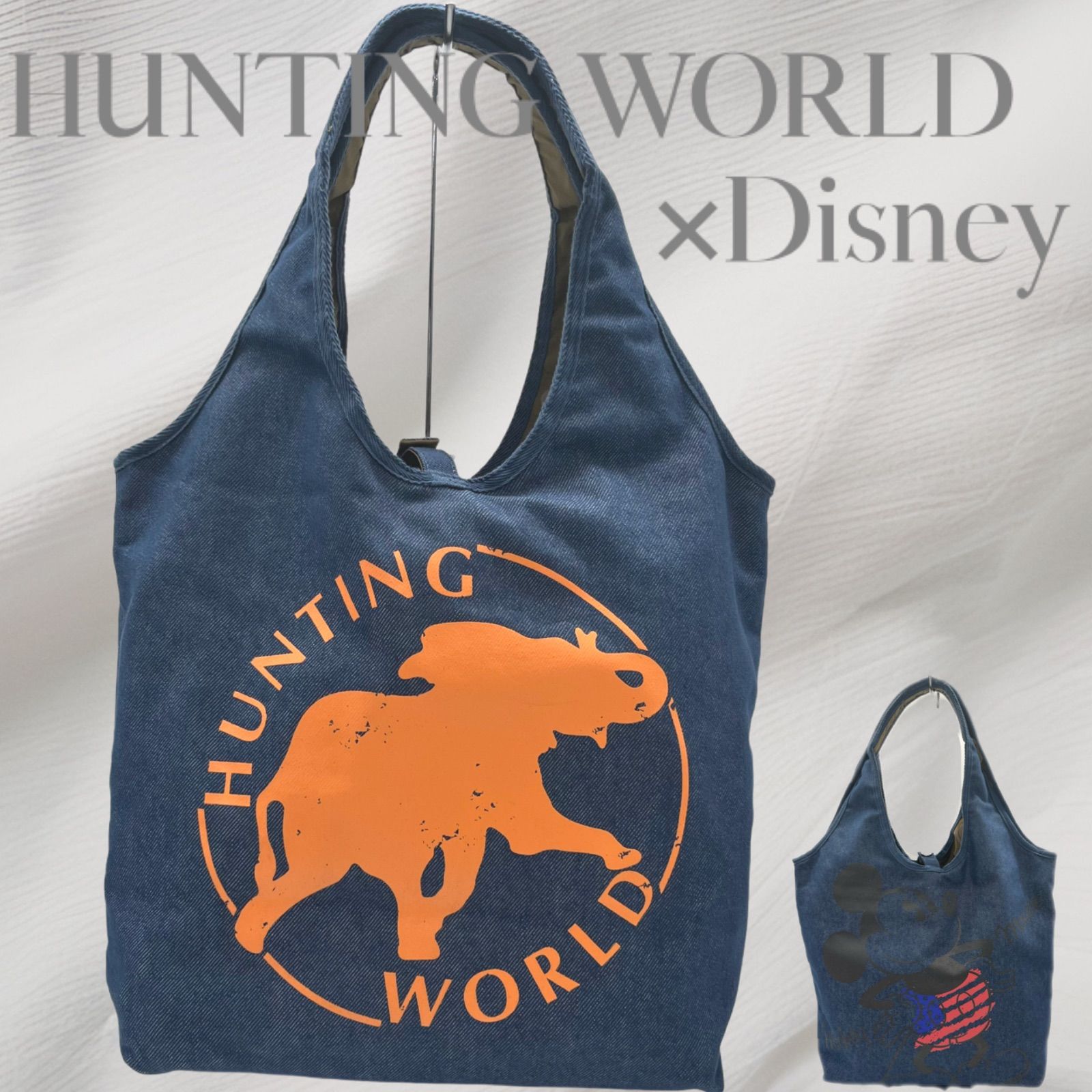 極美品】HUNTING WORLD デニム ディズニー ミッキー ショルダーバッグ ハンティングワールド×ディズニーコラボ - メルカリ