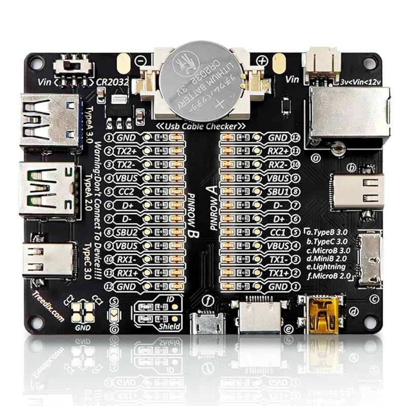 Treedix USBコネクタケーブルチェッカー テストボード データ転送 充電性能テスター type C/micro/type A/type B対応