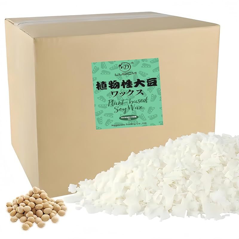 LUDiCMi ソイワックス キャンドル用ソフトタイプ ソイワックス 5kgフレーク状の大豆100％天然植物性ワックス 5kg アロマキャンドル作りに最適なキャンドル用ソイワックス 5キログラム