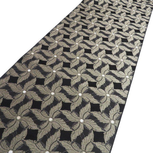 平和屋着物○九寸開き名古屋帯 総刺繍 狆 金糸 正絹 逸品 DAAW6814ob