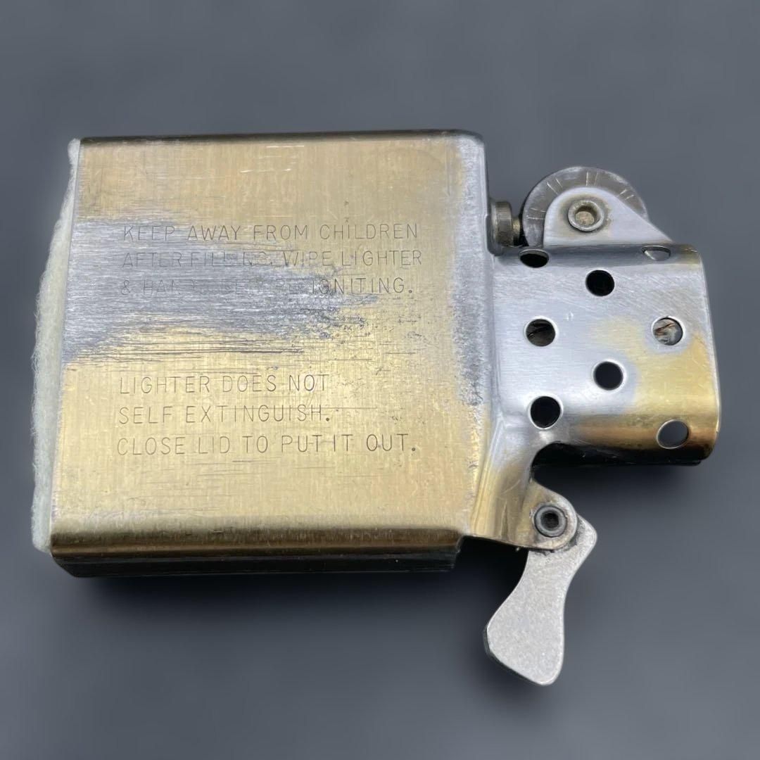 Zippo 1932-1985 ダブルイヤー刻印 ソリッドブラス ジッポロゴ 1985年 