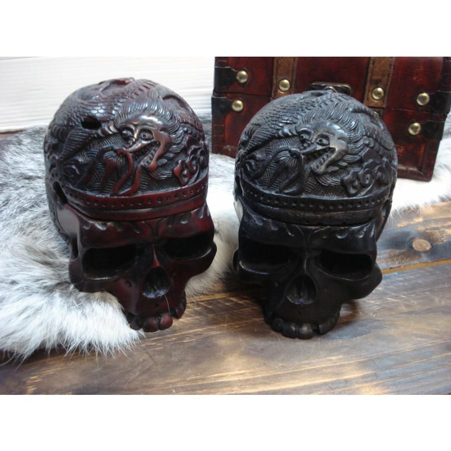 髑髏 ドクロ 灰皿 マーブル スカル アッシュトレイ アメリカ 香炉 希少