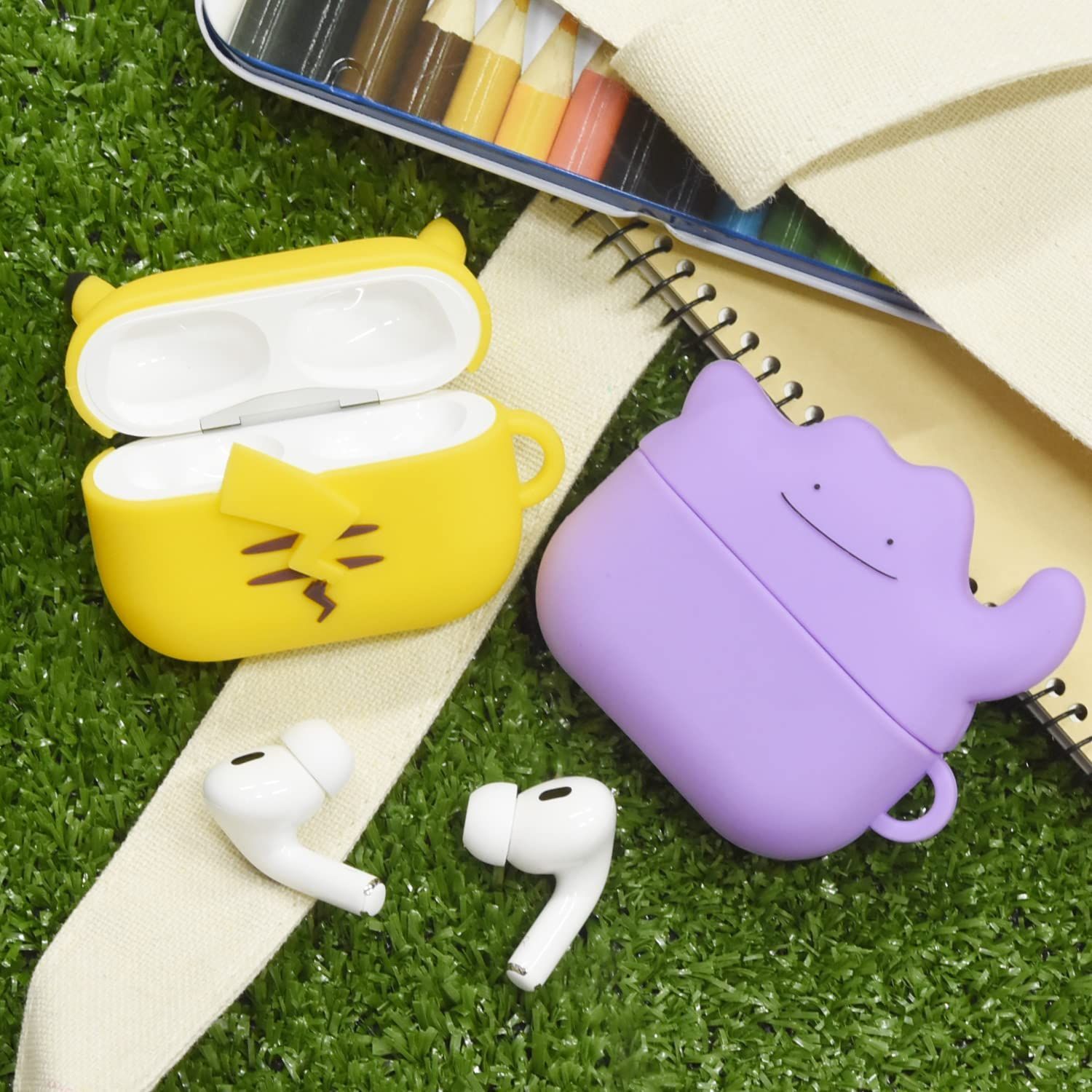 グルマンディーズ(Gourmandise) ポケットモンスター AirPods Pro(第2世代)/AirPods Pro 対応 シリコンケース メタモン POKE-810B