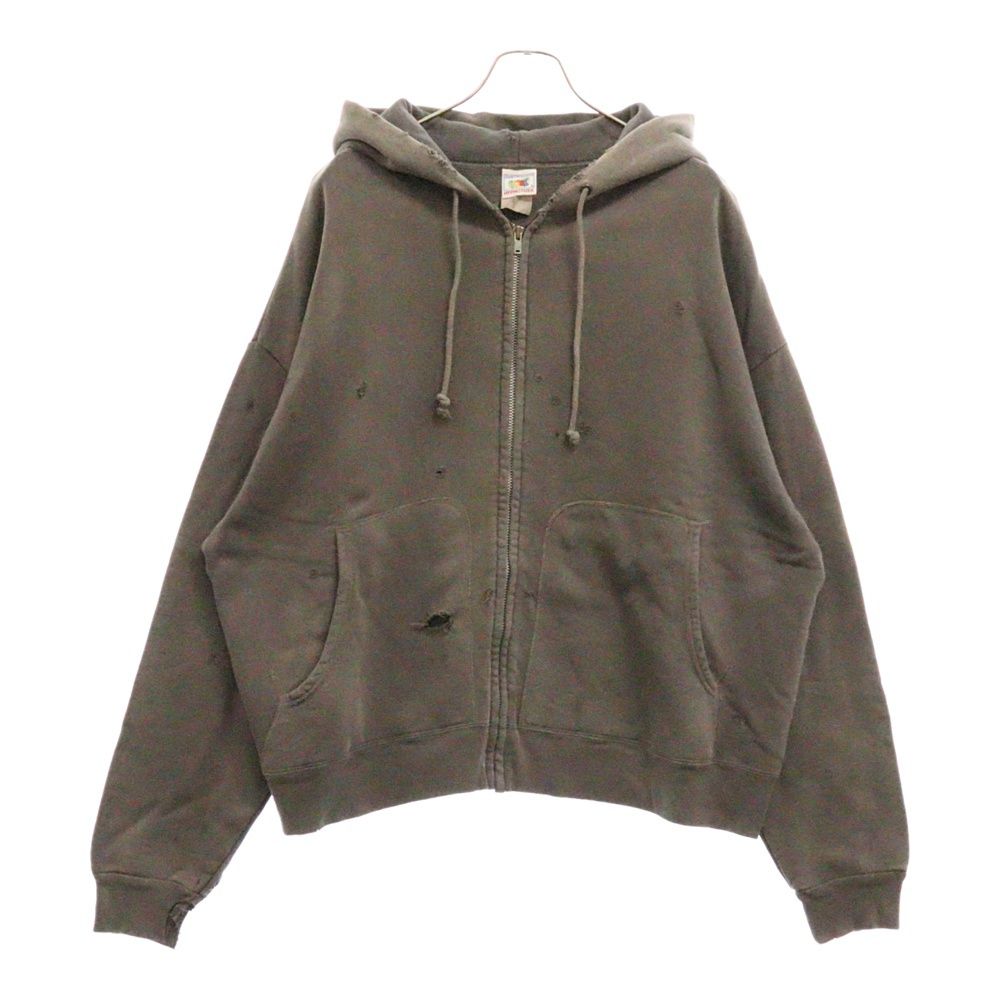 21AWSAINTMICHAELセントマイケルFOCUSパーカー ダメージ加工L