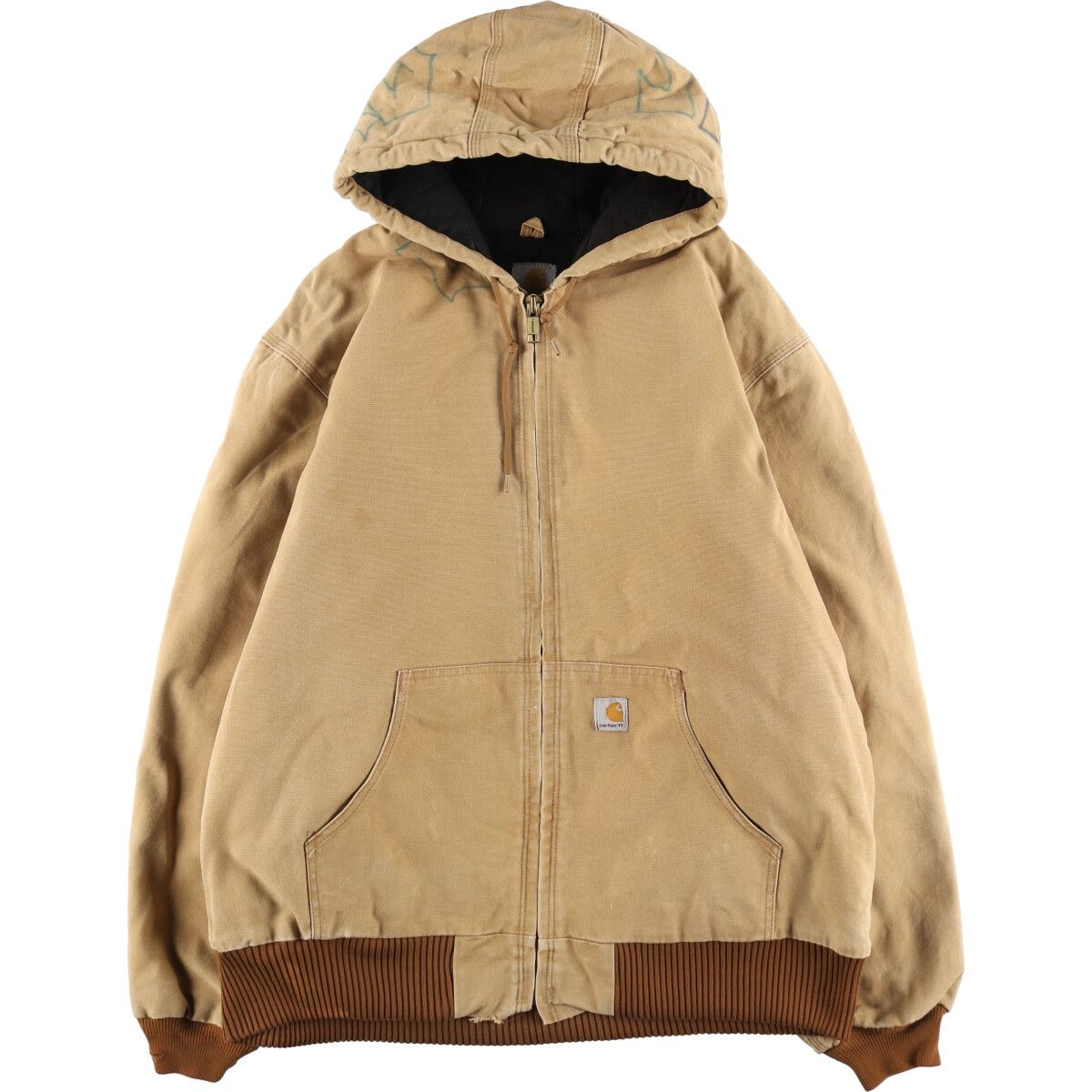 古着 カーハート Carhartt アクティブジャケット ダックフルジップパーカー メンズXXL相当/eaa488164