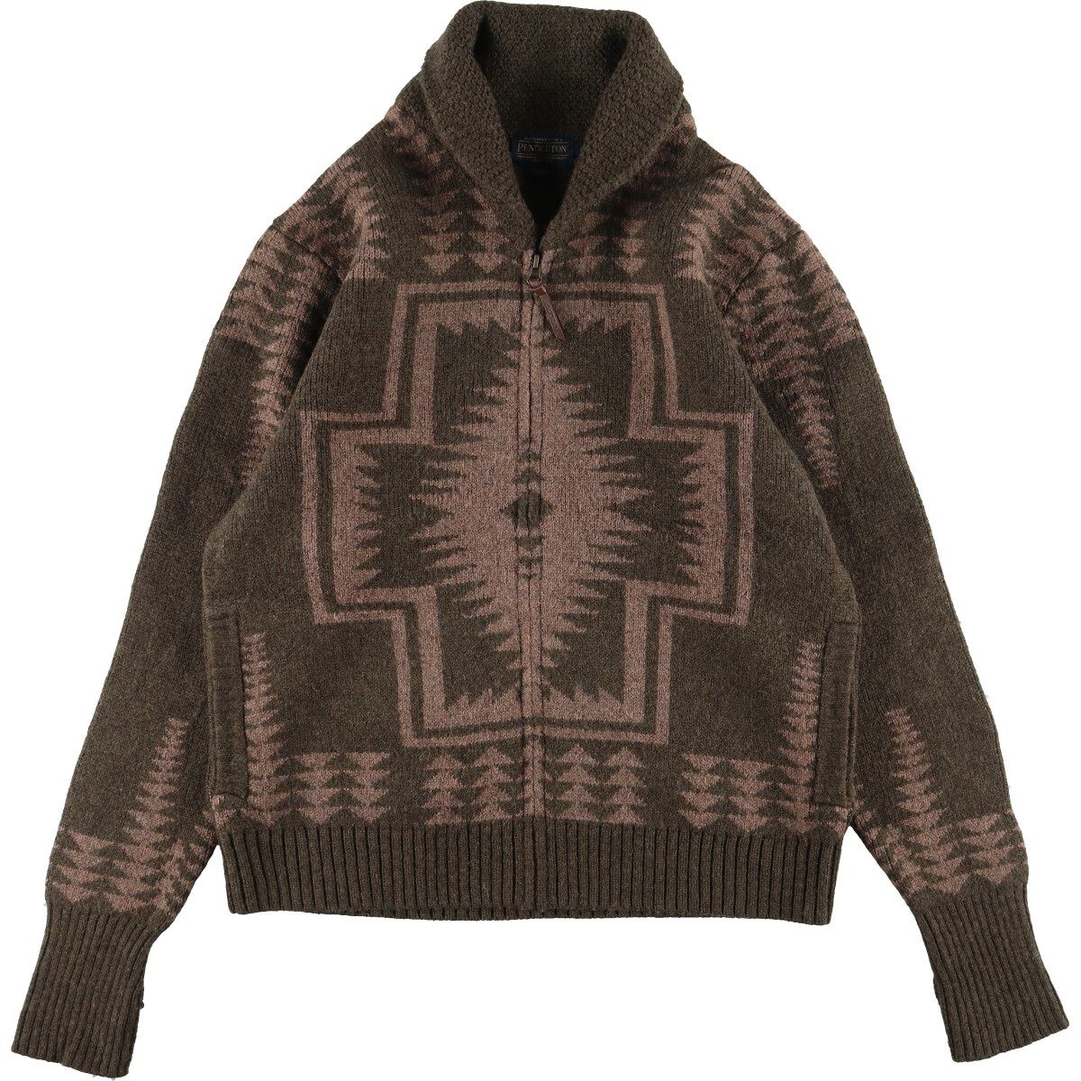 古着 ペンドルトン PENDLETON 総柄 ネイティブ柄 カウチンセーター