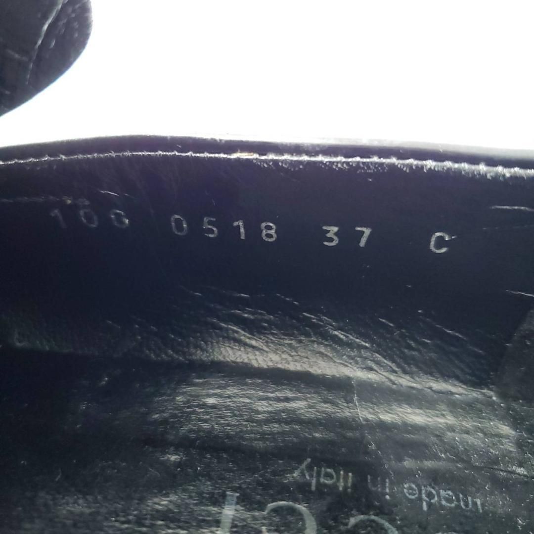 グッチ　スクエアトゥ　ビットローファー　金具　本革　レザー　EU37　ブラック グッチ スクエアトゥ ビットローファー 金具 本革 レザー EU37