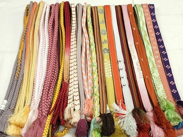 平和屋着物○和装小物 帯締め10本 観世組 手組紐 くみひも 金