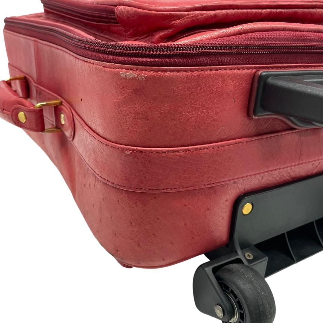 希少✨キャリーケース オーストリッチ ダチョウ トラベル ビジネス 2輪