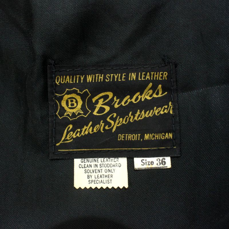 70s vintage ブルックス BROOKS シングルライダースジャケット メンズ