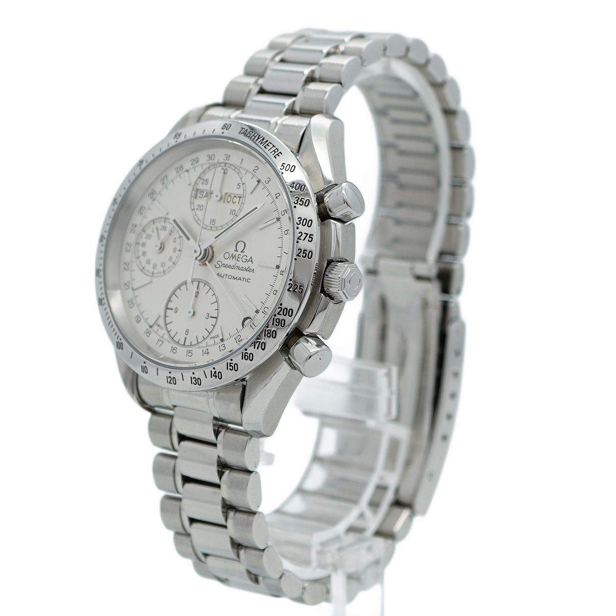 5wwm0206 オメガ スピードマスター 3521.30 シルバー文字盤 腕時計 メンズ
