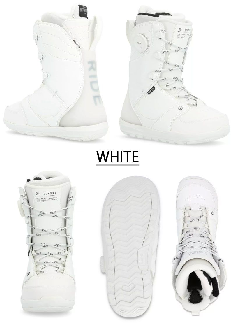 RIDE CONTEXT ホワイト スノーボードブーツ 24cm RIDE 40%off ライド スノーボード ブーツ レディース CONTEXT