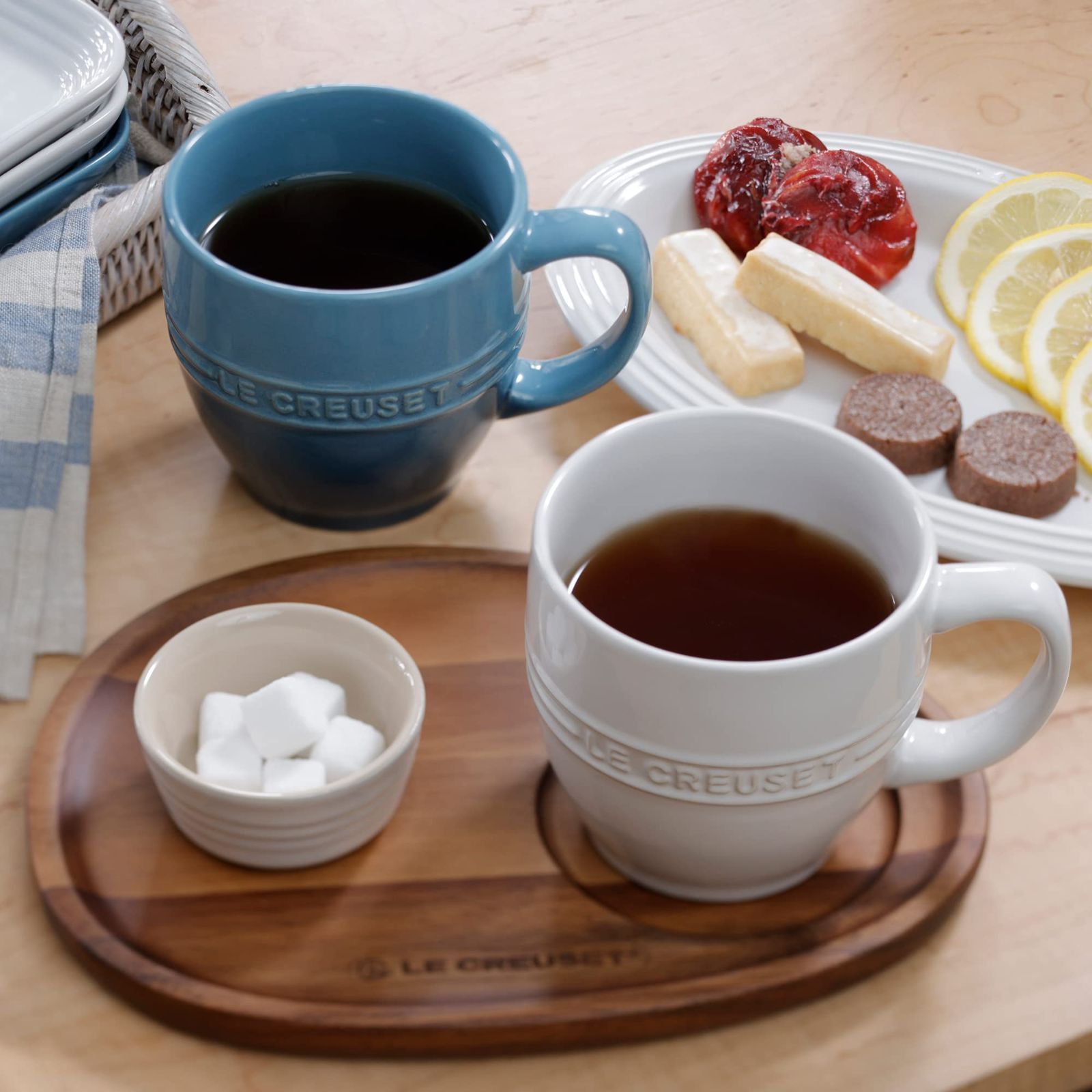 ル・クルーゼ 笛吹デミケトル＆マグカップ2個セット (シーソルト) USモデル