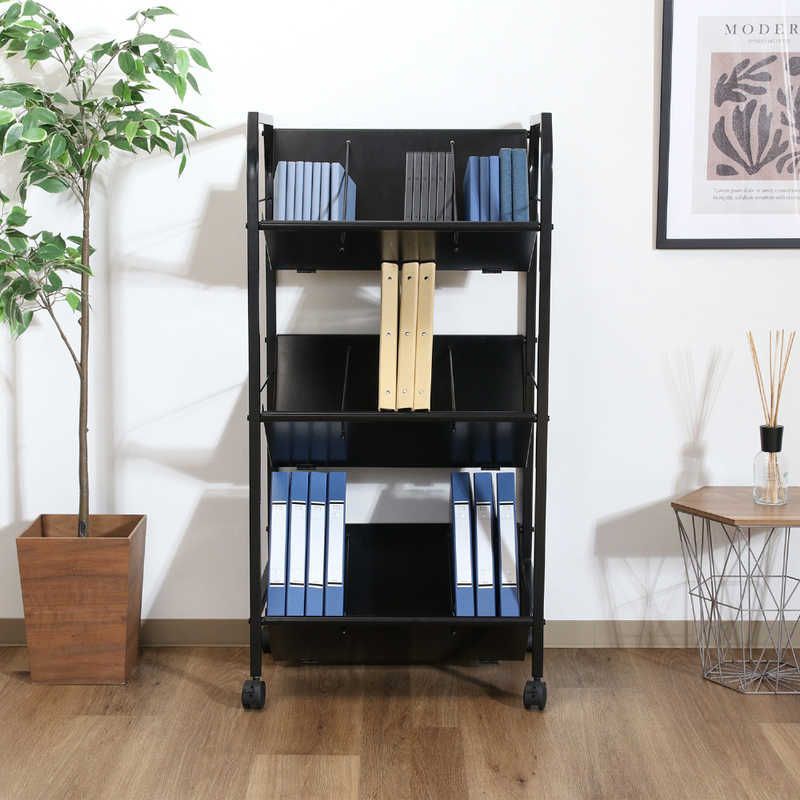 未開梱 不二貿易 ファイルワゴン3段 ブラック 17613 WWW_OLIVIERBERNSTEIN_COM