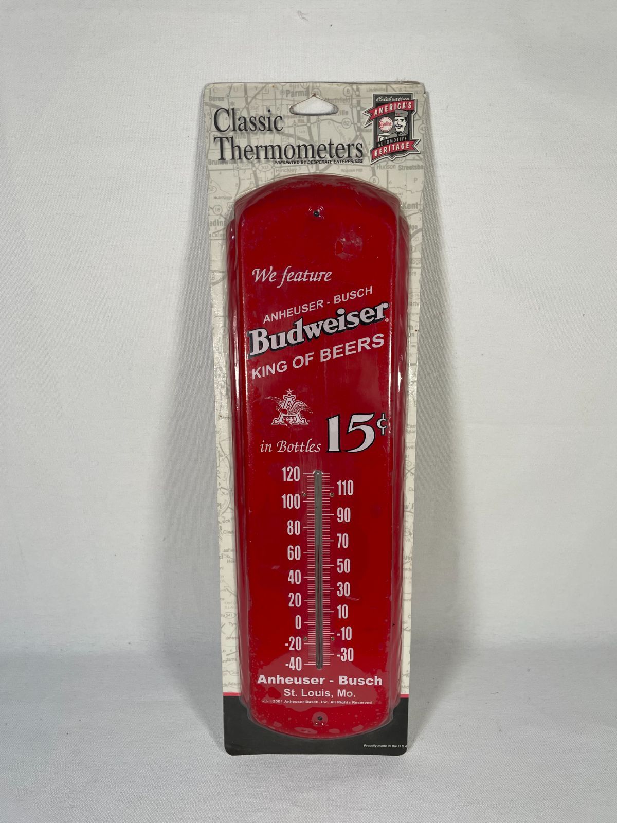 バドワイザー 温度計 Budweiser Classic Thermometer NOS Deadstock