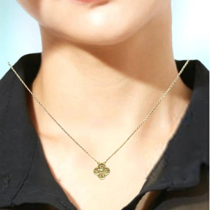 VanCleef&Arpels スウィートアルハンブラ ミモザ ネックレス VanCleef&Arpels スウィートアルハンブラ ミモザ ネックレス