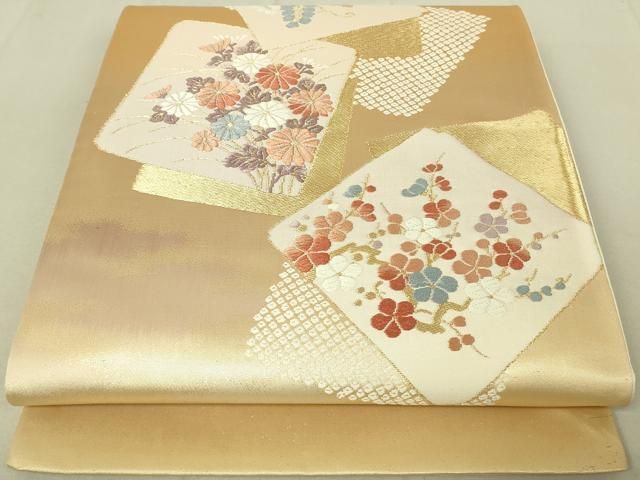 価格ファッション - 平和屋着物◎西陣 六通柄袋帯 唐織 色紙重ね