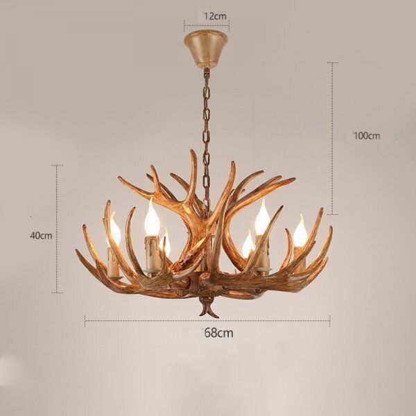 北欧デザイン鹿の角ペンダントライトペンダントライト 天井照明器具シーリングライト LEDペンダントランプ シャンデリア 6灯