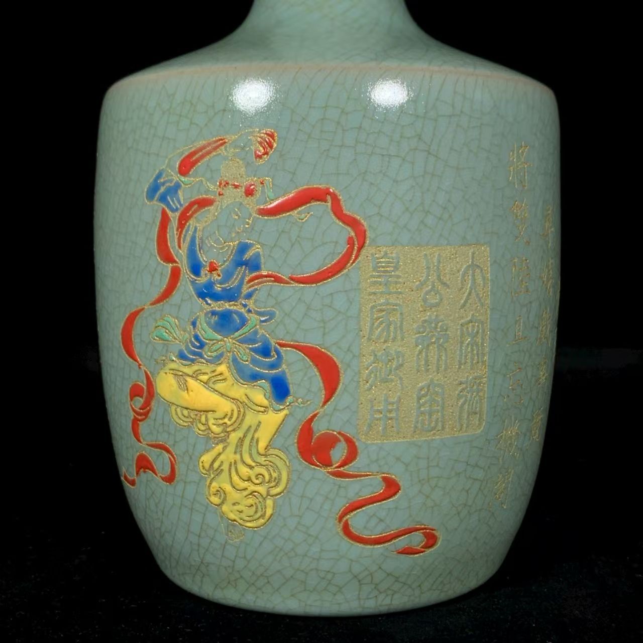中国古美術・宋汝窯風 淡青釉 童子人形 3体セット・陶器製・文房置物・賞物 中国古美術・宋汝窯風 淡青釉 童子人形 3体セット・陶器製・