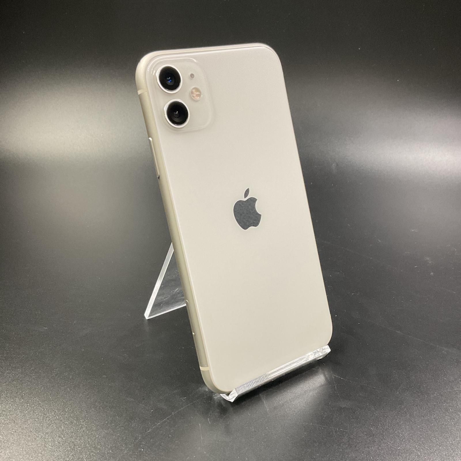 【全額返金保証】【最速発送】Apple iPhone 11 64GB ホワイト au 白ロム 78% 動作確認済