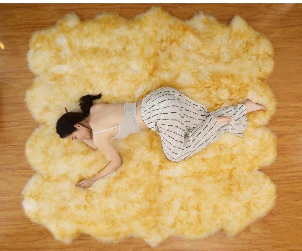 室内芸術 高品質 ムートン 贅沢 メリノ種羊 天然ムートン ラグマット ムートンラグ8p180*200cmムートンフリース ファー マット