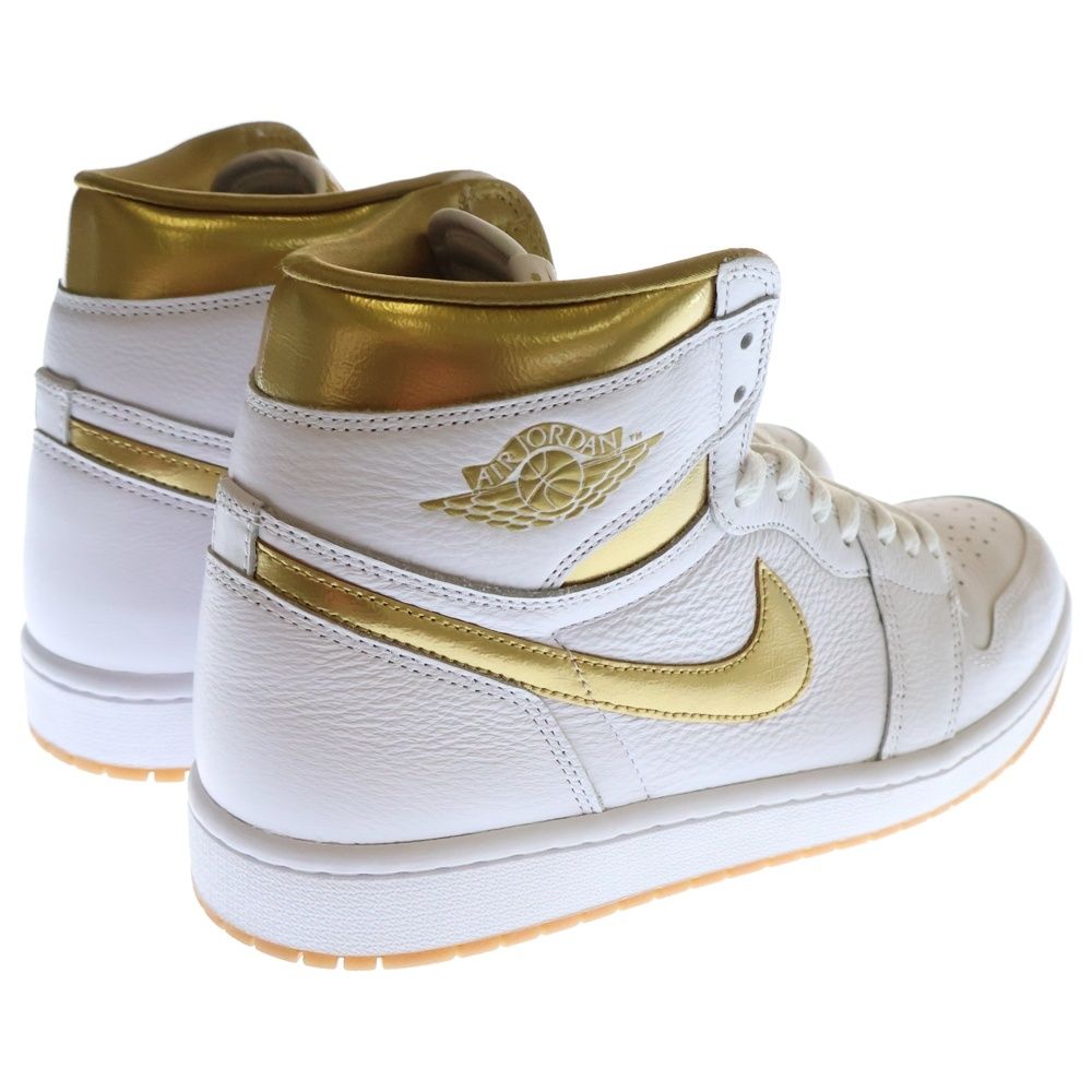 NIKE ナイキ　エアジョーダン1 ホワイト　ゴールド　白　金　28.0 エア ジョーダン 1 ナイキ スニーカー メンズ エアジョーダン1