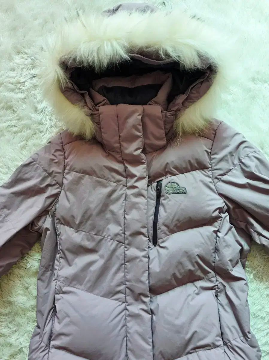 NEPA ネパ フリーミア グースダウン レディース ロング丈ダウンジャケット バイオレット 90