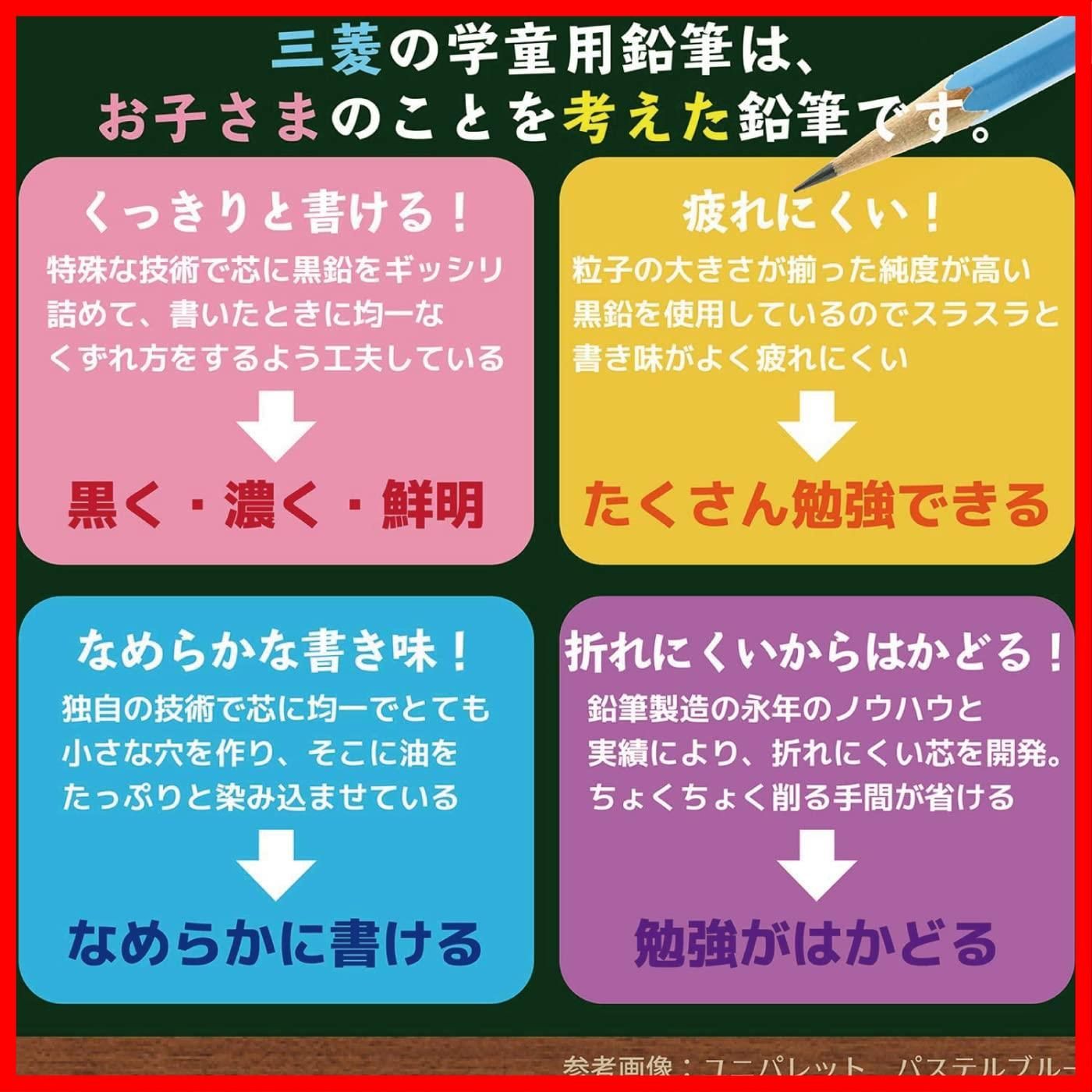 迅速発送】三菱鉛筆 かきかた鉛筆 ユニパレット 2B 赤鉛筆付 パステルピンク 1ダース メルカリ