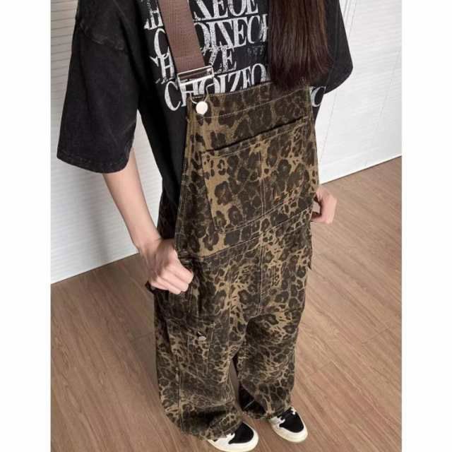 大きいサイズ サロペット　迷彩　ヒョウ柄　レディース 春夏　 新品 パンツ 大きいサイズ サロペット 迷彩 ヒョウ柄 レディース 春夏 新品