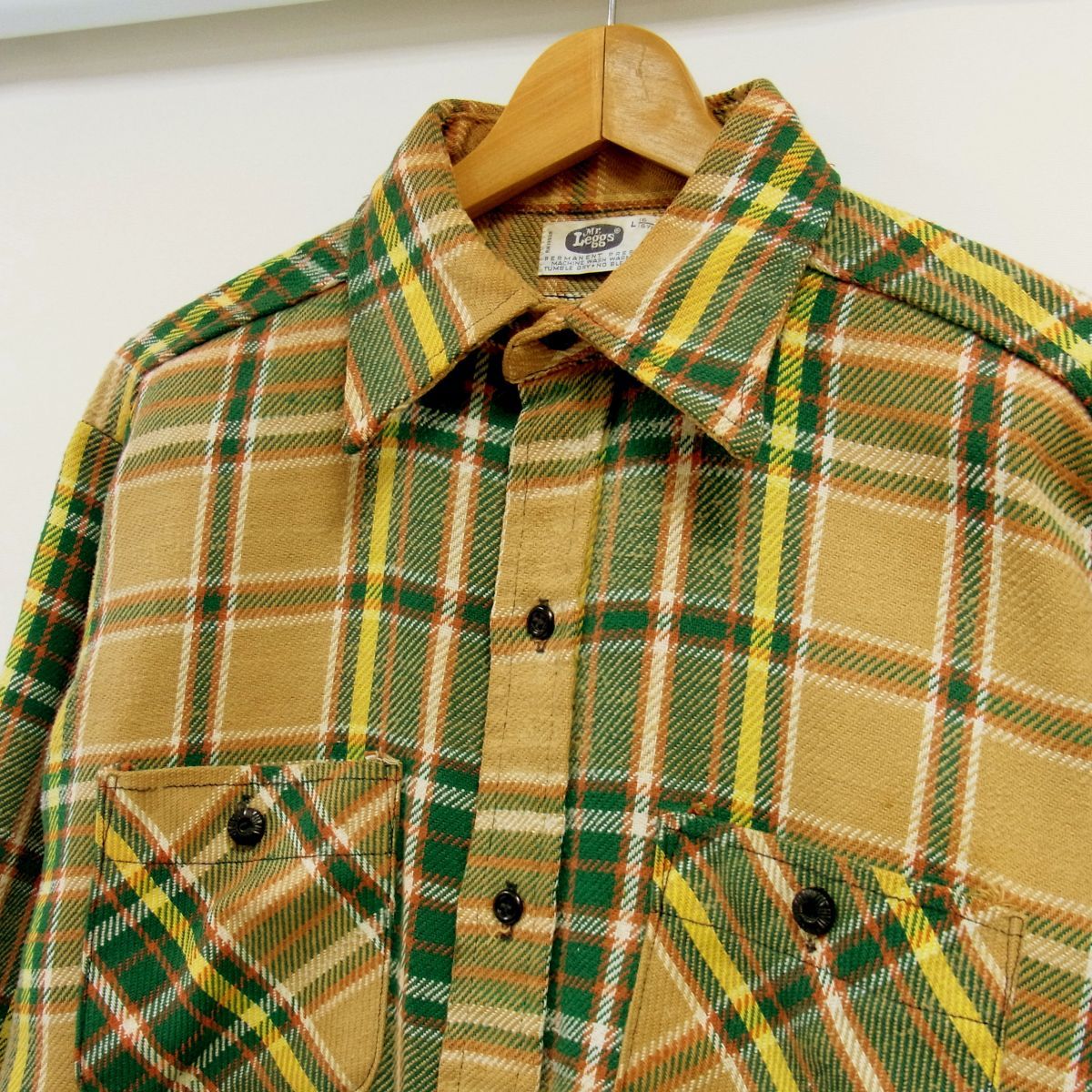 レア配色 80s PRIVATE PROPERTY ビンテージ ネルシャツ M 80年代 PRIVATE PROPERTY ヘビーネルシャツ メンズL 古着 80S