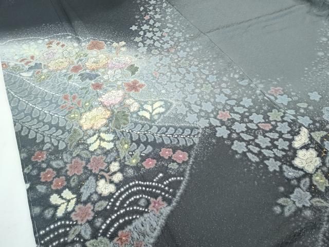 平和屋着物□極上 吉乃一廉 幻の辻が花 訪問着 絞り 暈し染め 銀通し地