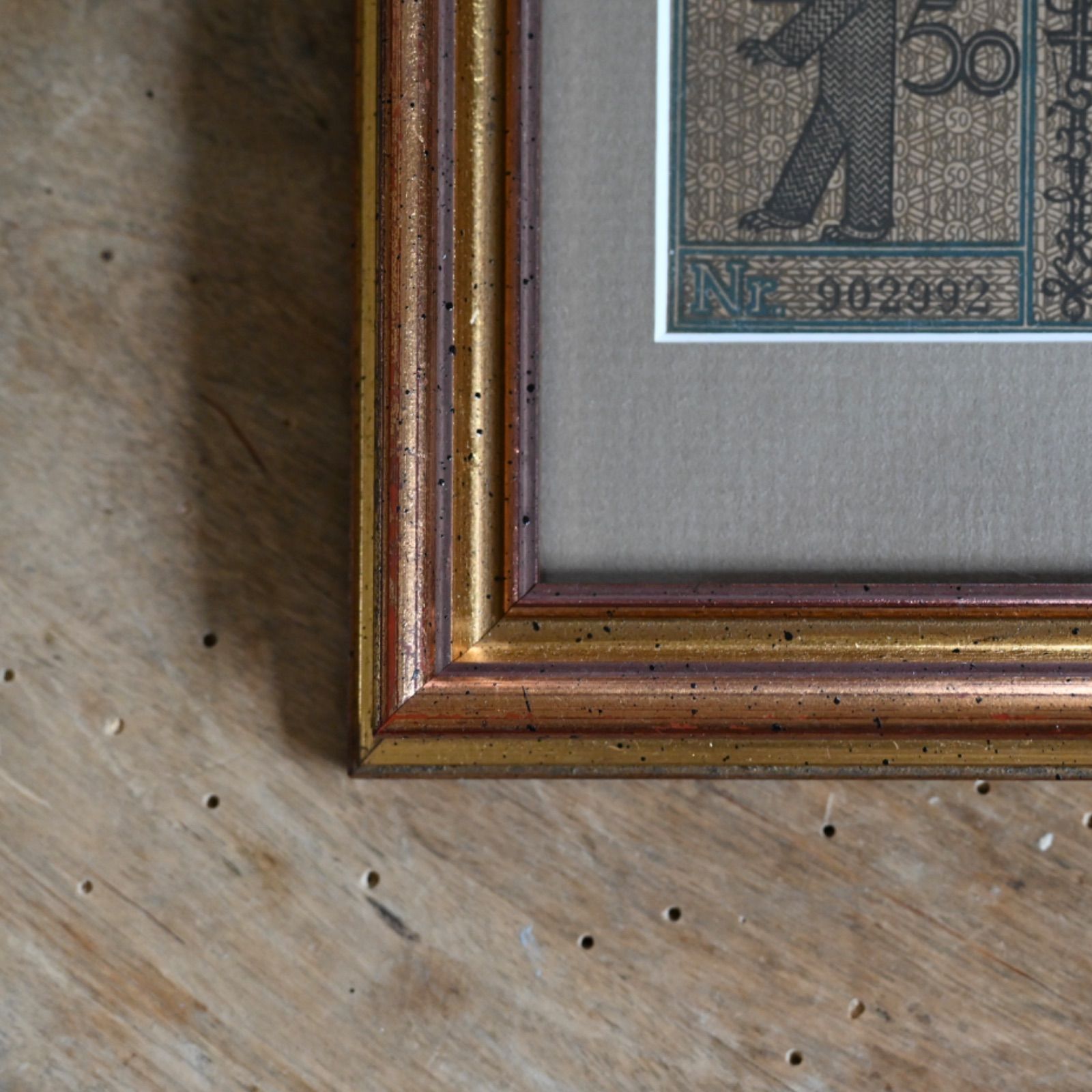 本物保証 アンティーク額装＋希少ノートゲルト5点セット ドイツ 本物