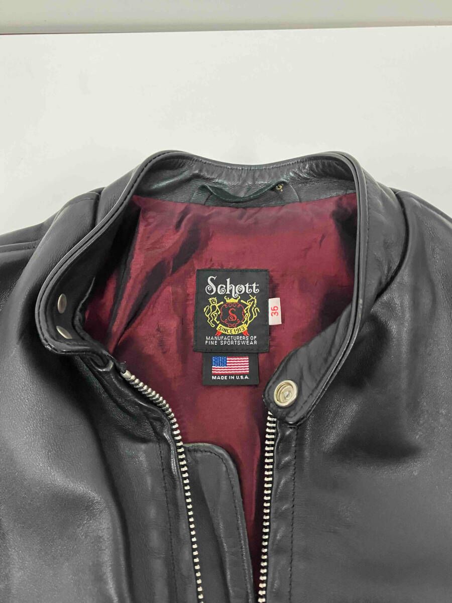 Schott ショット 641 サイズ36 シングルライダース レザージャケット