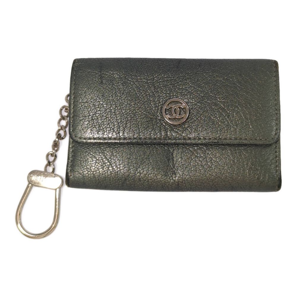 CHANEL シャネル ココボタン･コインケース コインパース･小銭入れ 財布|シルバー系|キーリング ♀ C レディース 593105