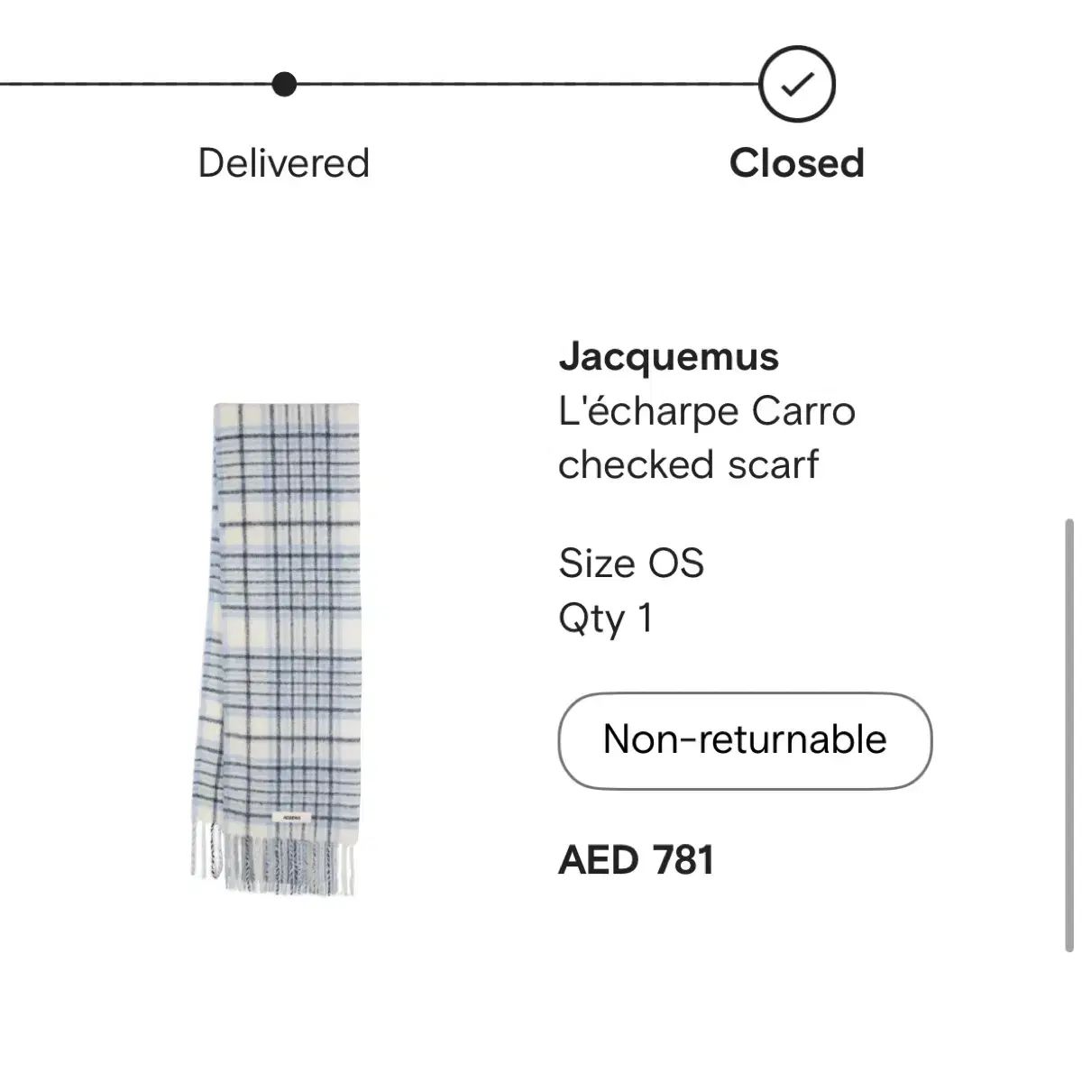 JACQUEMUS ジャックムス チェック マフラー ほぼ