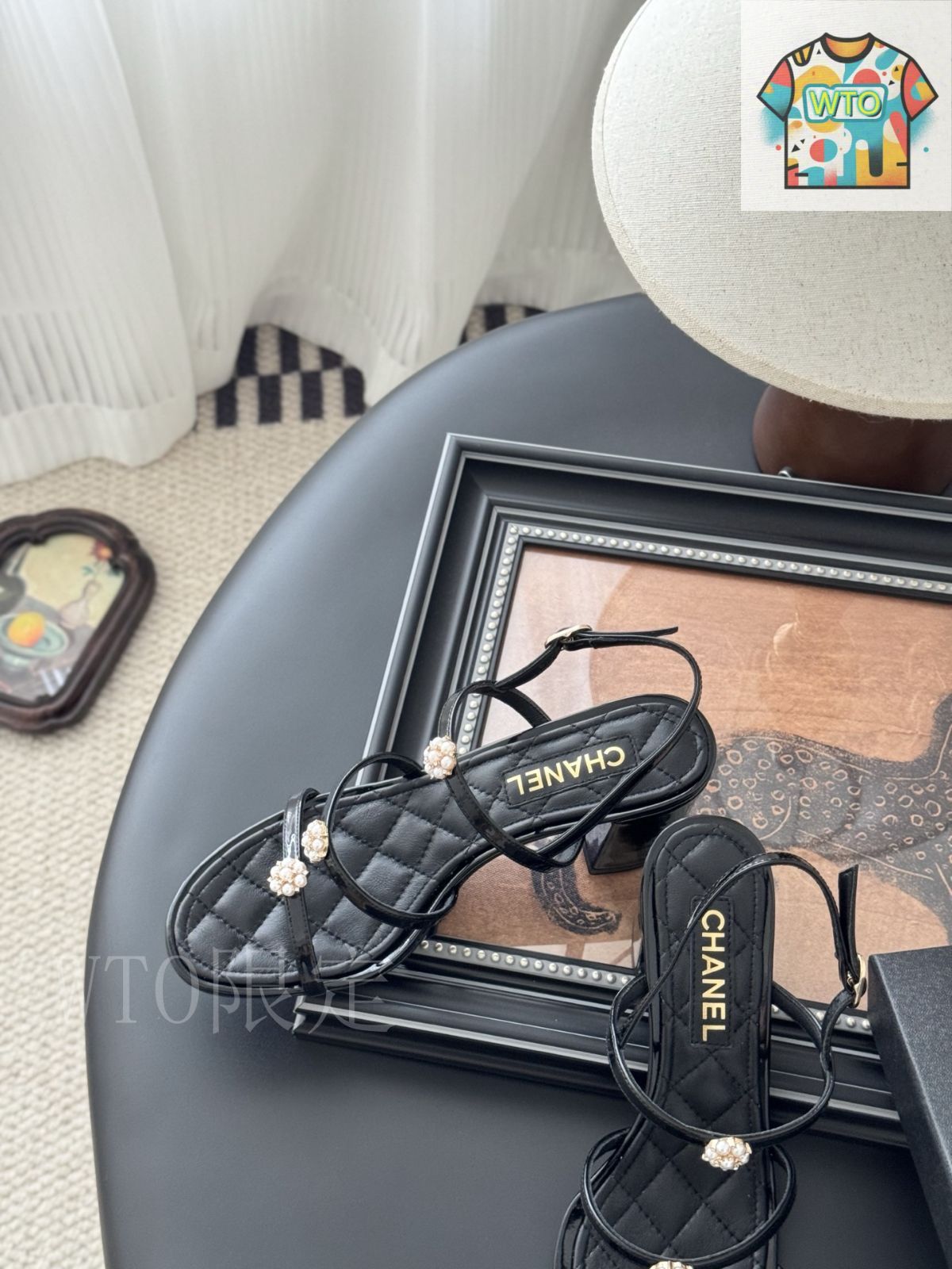 【CHANEL】涼しげ素材で夏にピッタリ★25p バレリーナ 国内発【CHANEL】 バレリーナ おしゃれ バイカラー (CHANEL