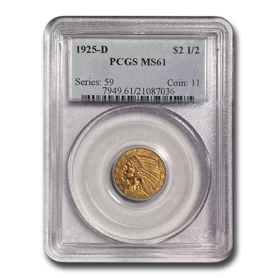 1925-D $2.50 Indian G Quarter Eagle MS-61 PCGS