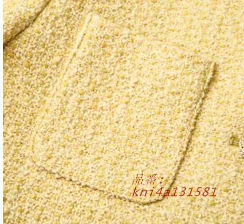 ツイードジャケット レディース ノー半袖 夏 秋 20代 30代 華やか ホワイト 40代 50代 大人 イエロー kni4a131581 GULLKHAN_COM