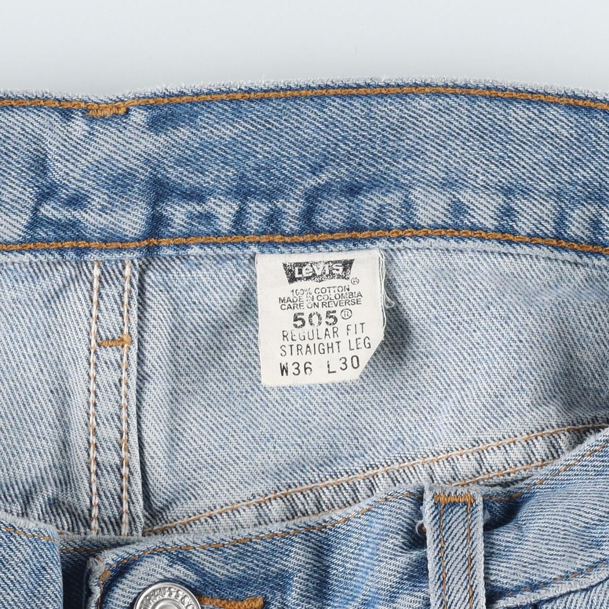 90年代 リーバイス Levi's 505 REGULAR FIT STRAIGHT LEG テーパードジーンズ デニムパンツ USA製 メンズw36 ヴィンテージ /eaa37371073cmもも周り