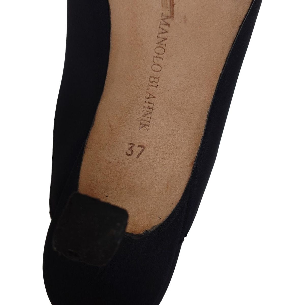 MANOLO BLAHNIK マノロブラニク ミュール 37 レディース - 黒 KIN-KAAI_COM