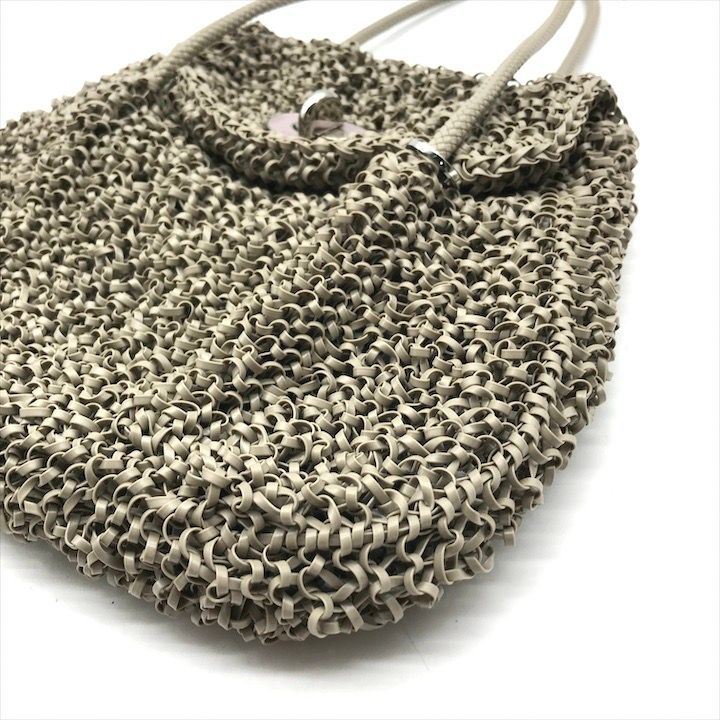 美品 ANTEPRIMA アンテプリマ ワイヤー バッグ グレー ターンロック  