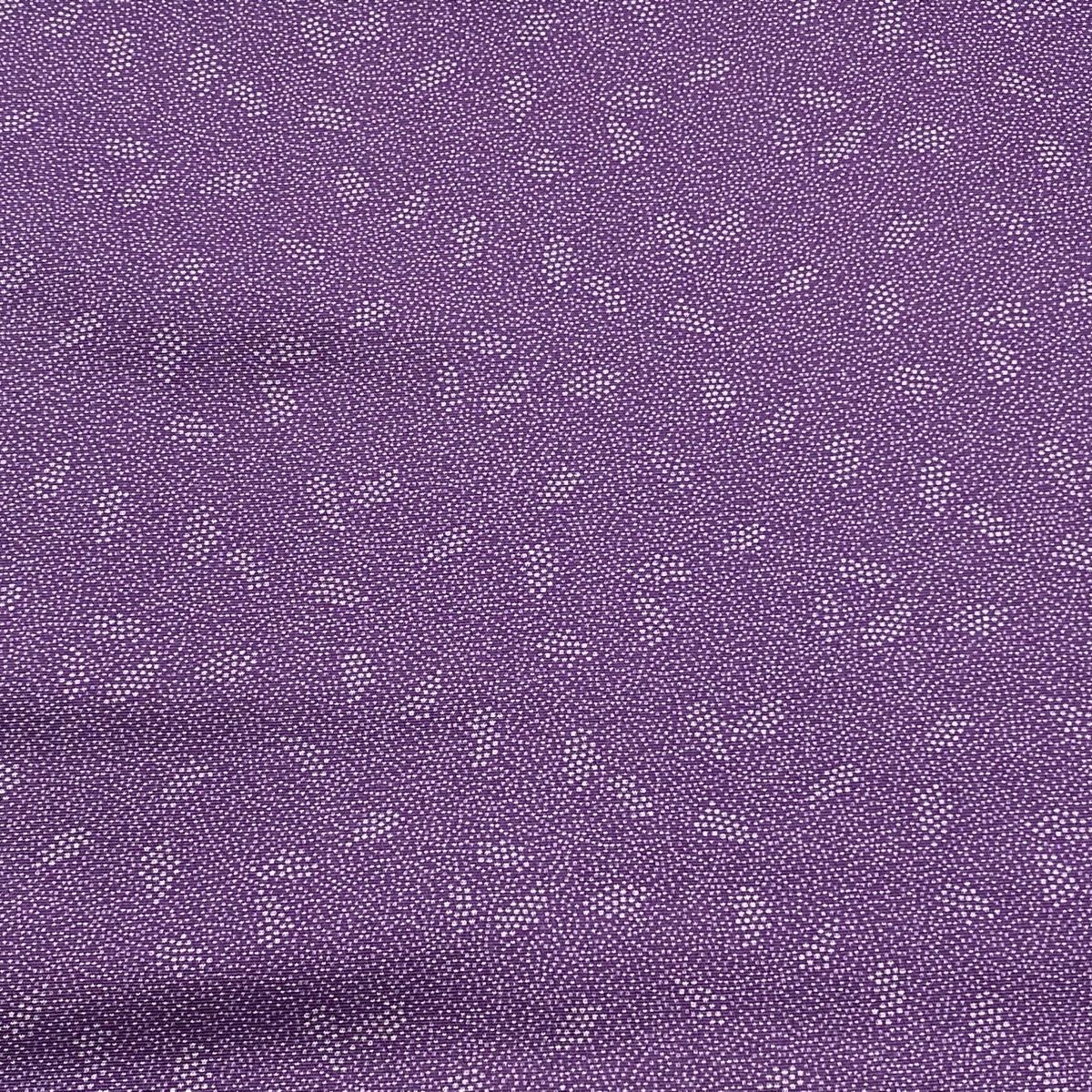 反物 秀品 江戸小紋 落款有 南天 鮫 紫 正絹