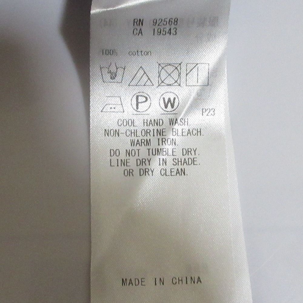未使用 22AW 23区 ニジュウサンク イタリア製生地 長袖 ストライプ バンドカラーシャツ 大きいサイズ44 ブルー レディース 古着 中古 23区 - 未使用 22AW 23区 ニジュウサンク イタリア製生地 長袖