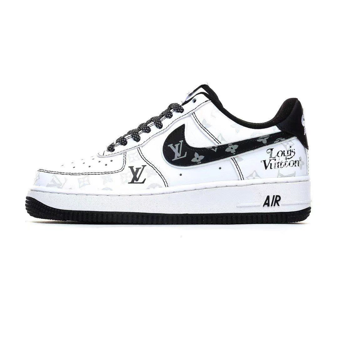 NIKE ナイキ スニーカー エアフォース LOUIS VUITTON× Nike Air Force 1 Low 07 スニーカー メンズ  レディース ローカット 男女兼用 並行輸入品 ブラックホワイト - メルカリ