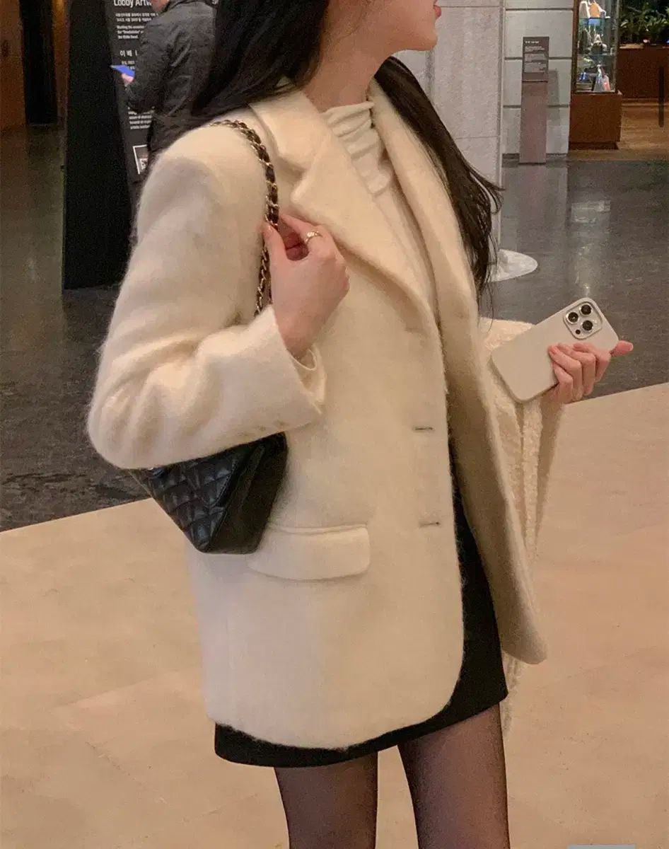 reine(レンヌ) クロエ ウール ハーフ コート アイボリー 色 - メルカリ