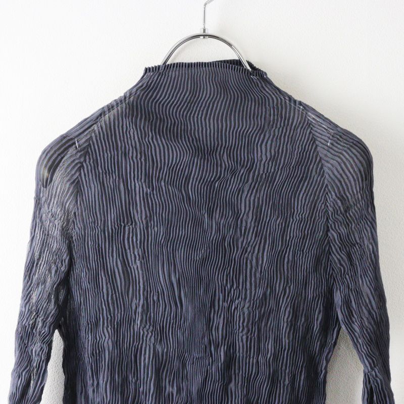 PLEATS PLEASE イッセイミヤケ ハイネック 長袖 カットソー 変形 美品 プリーツプリーズ イッセイミヤケ PLEATS PLEASE ISSEY