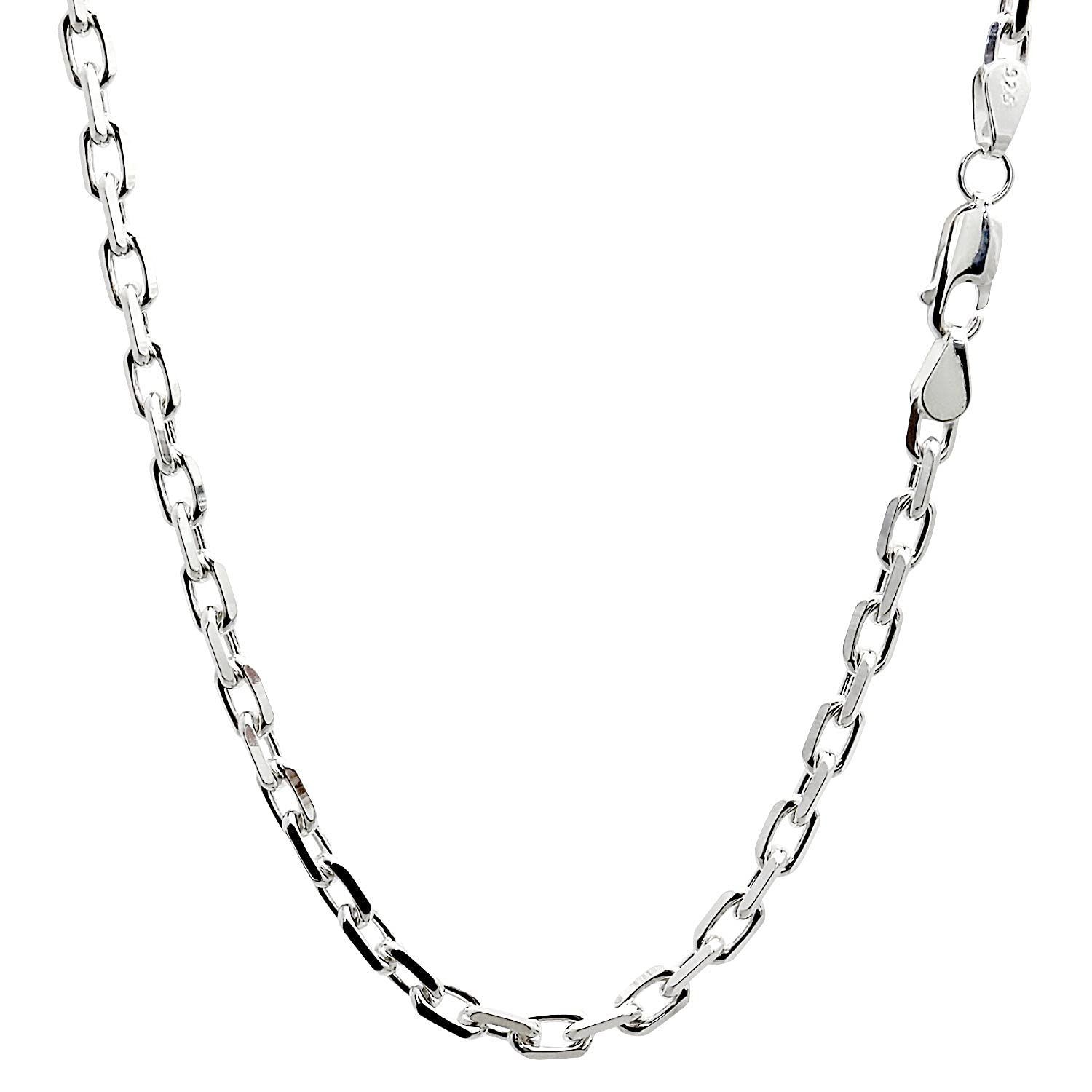 Style 幅 4.8mm 長さ 50cm シアーズ あずき 4面カット チェーン ネックレス シルバー sv 925 幅 4.8mm 50cm