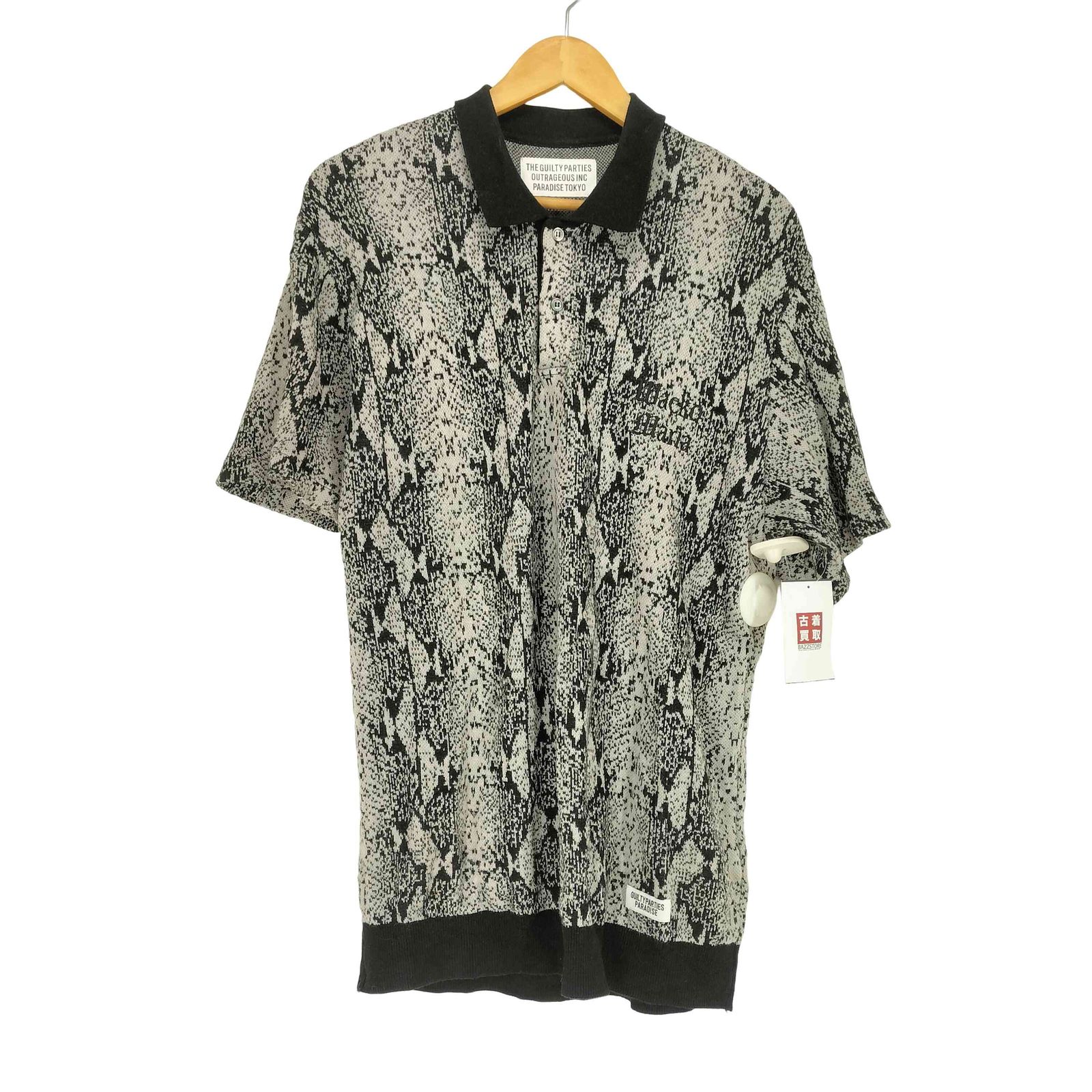 wackomaria パイソン柄 ポロシャツ 2024SS M ワコマリア 【公式通販】