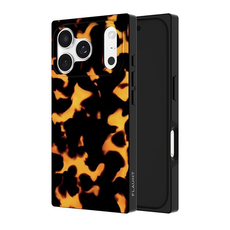 FLAUNT iPhone 17 Pro用 スマホケース 背面型 Square マグセーフケース 正規品 フラウント Tortoise Print